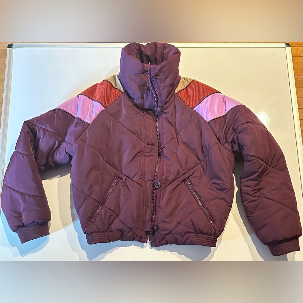 Free People Purple Ski Jacket with Quilted Insulation